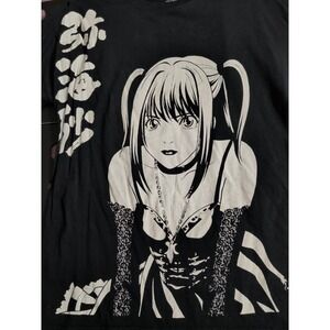 Death Note Misa Amane Mens M Black Graphic Anime T Shirt Gothic Manga Cotton